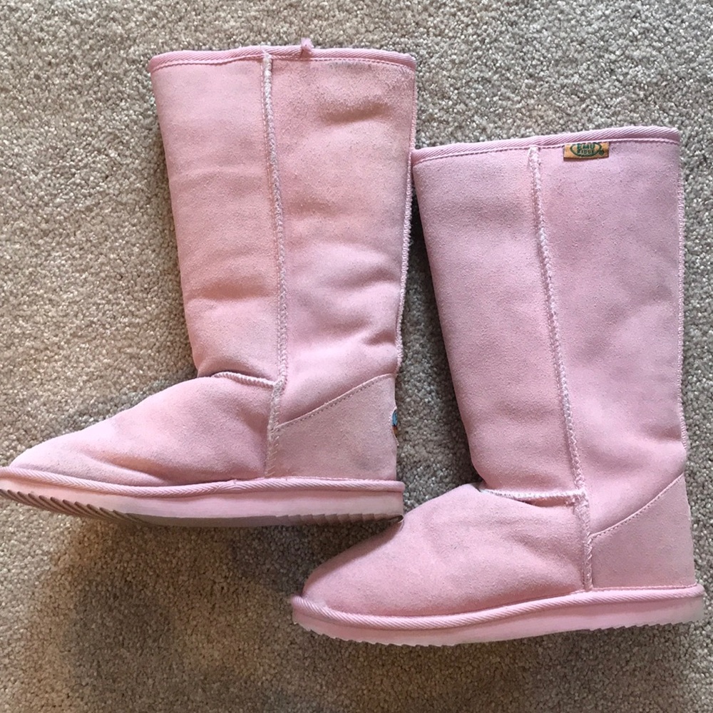 Emu Light Pink Suede Boots